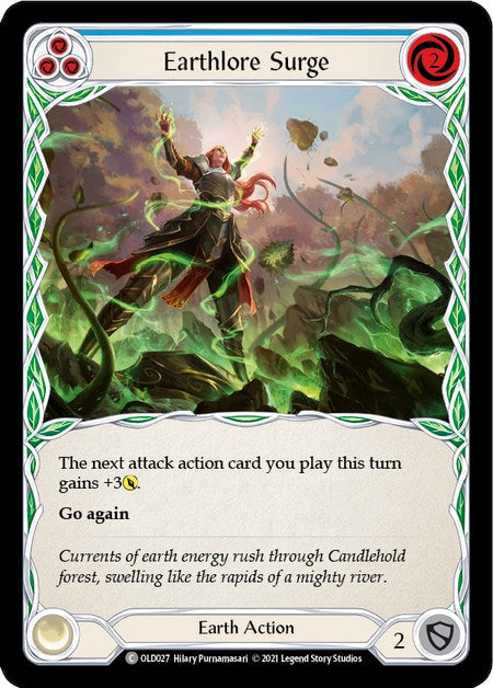Earthlore Surge (Blue) [OLD027] (Tales of Aria Oldhim Blitz Deck)  1st Edition Normal | Cracking-Singles
