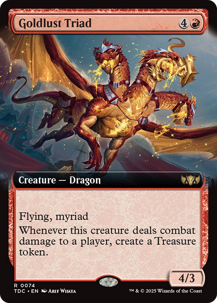 Goldlust Triad (Extended Art) [Tarkir: Dragonstorm Commander] | Cracking-Singles