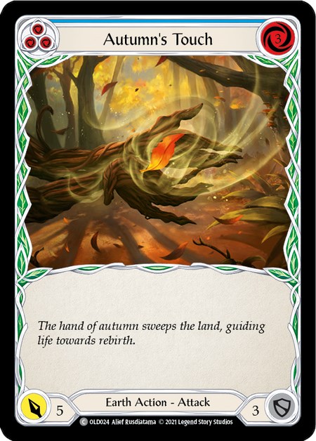 Autumn's Touch (Blue) [OLD024] (Tales of Aria Oldhim Blitz Deck)  1st Edition Normal | Cracking-Singles