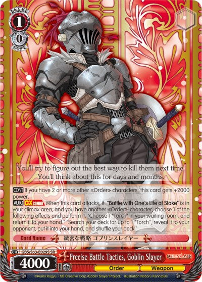 Precise Battle Tactics, Goblin Slayer (GBS/S63-E029S SR) [Goblin Slayer] | Cracking-Singles