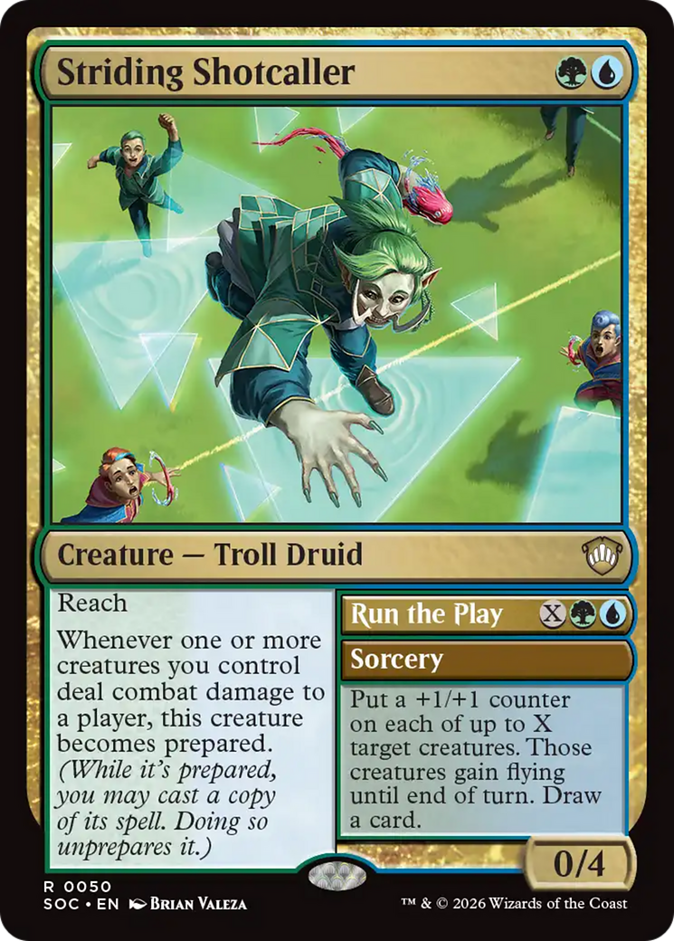 Striding Shotcaller [Secrets of Strixhaven Commander] | Cracking-Singles