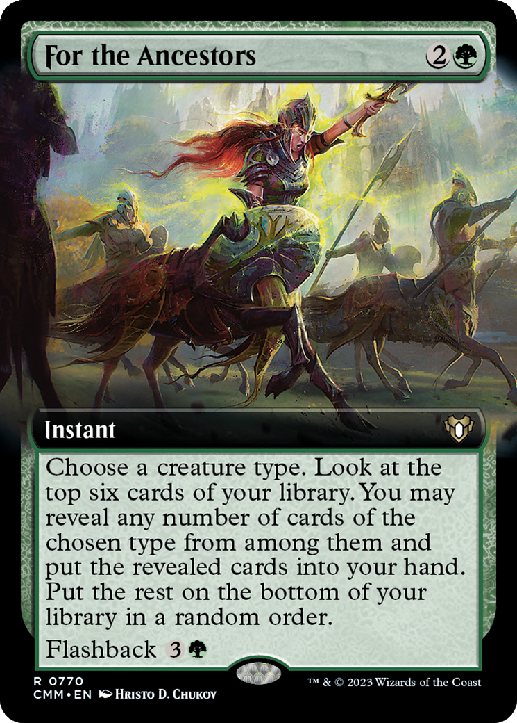 For the Ancestors (Extended Art) [Commander Masters] | Cracking-Singles