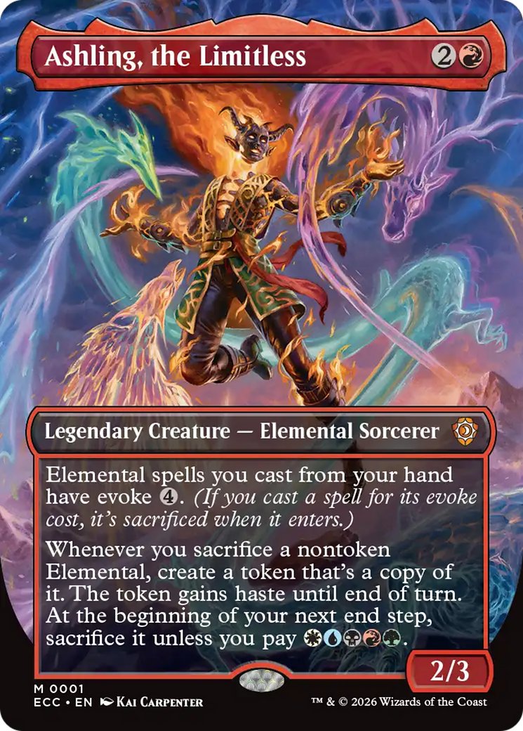 Ashling, the Limitless (Borderless) [Lorwyn Eclipsed Commander] | Cracking-Singles