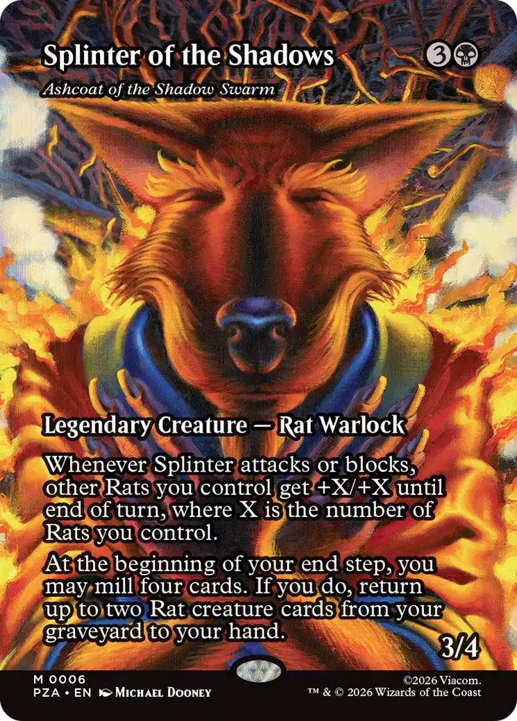 Splinter of the Shadows - Ashcoat of the Shadow Swarm (Borderless) [Teenage Mutant Ninja Turtles Eternal-Legal] | Cracking-Singles