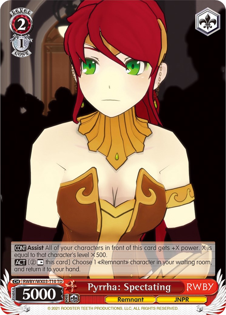 Pyrrha: Spectating (RWBY/WX03-T10 TD) [RWBY] | Cracking-Singles