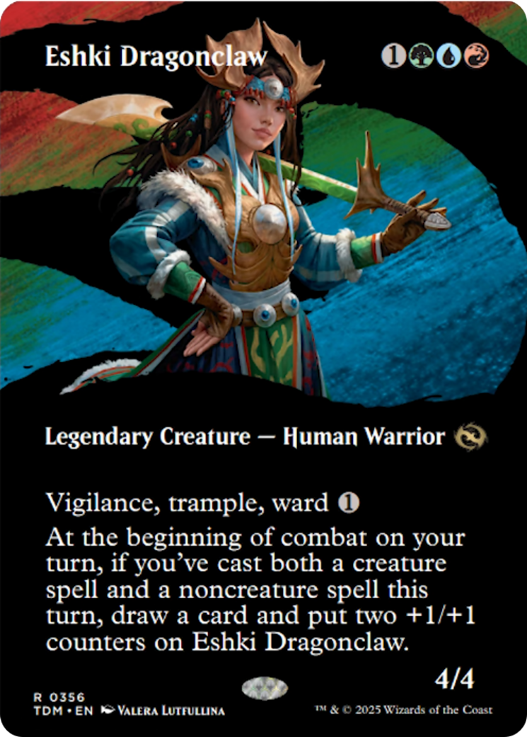 Eshki Dragonclaw (Borderless) [Tarkir: Dragonstorm] | Cracking-Singles