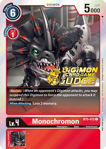 Monochromon [BT5-012] (Judge Pack 1) [Battle of Omni Promos] | Cracking-Singles