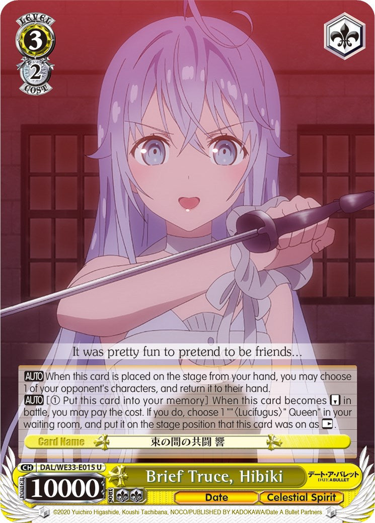 Brief Truce, Hibiki (DAL/WE33-E015 U) (Parallel Foil) [Date A Bullet] | Cracking-Singles