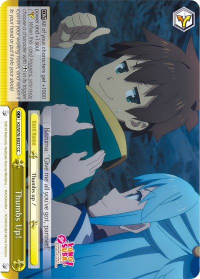 Thumbs Up! (KS/W76-E027 CC) [KonoSuba The Movie: Legend of Crimson] | Cracking-Singles