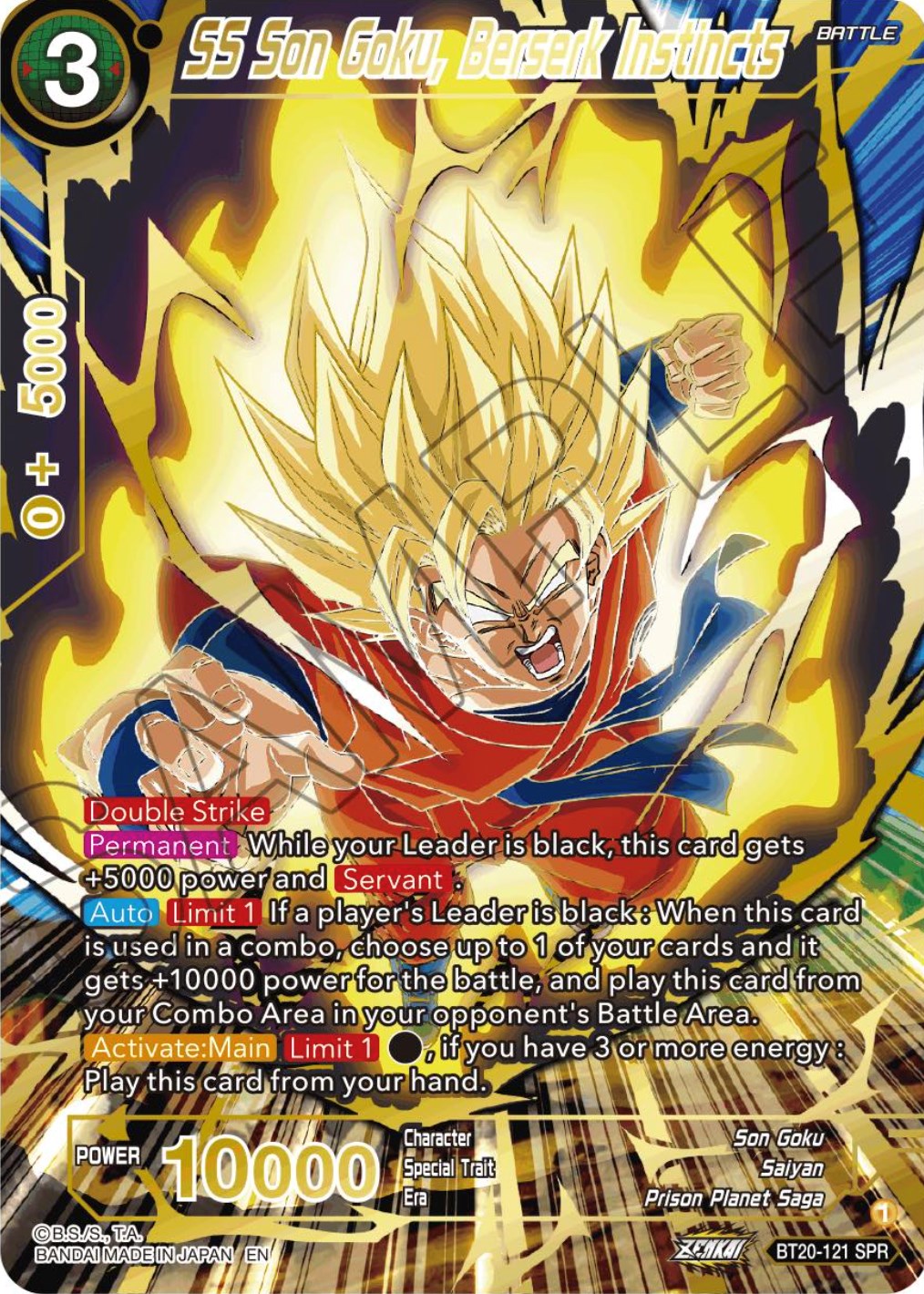 SS Son Goku, Berserk Instincts (SPR) (BT20-121) [Power Absorbed] | Cracking-Singles