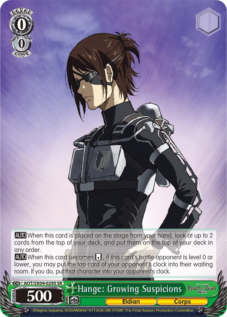 Hange: Growing Suspicions (Foil) [Attack On Titan: Final Season] | Cracking-Singles