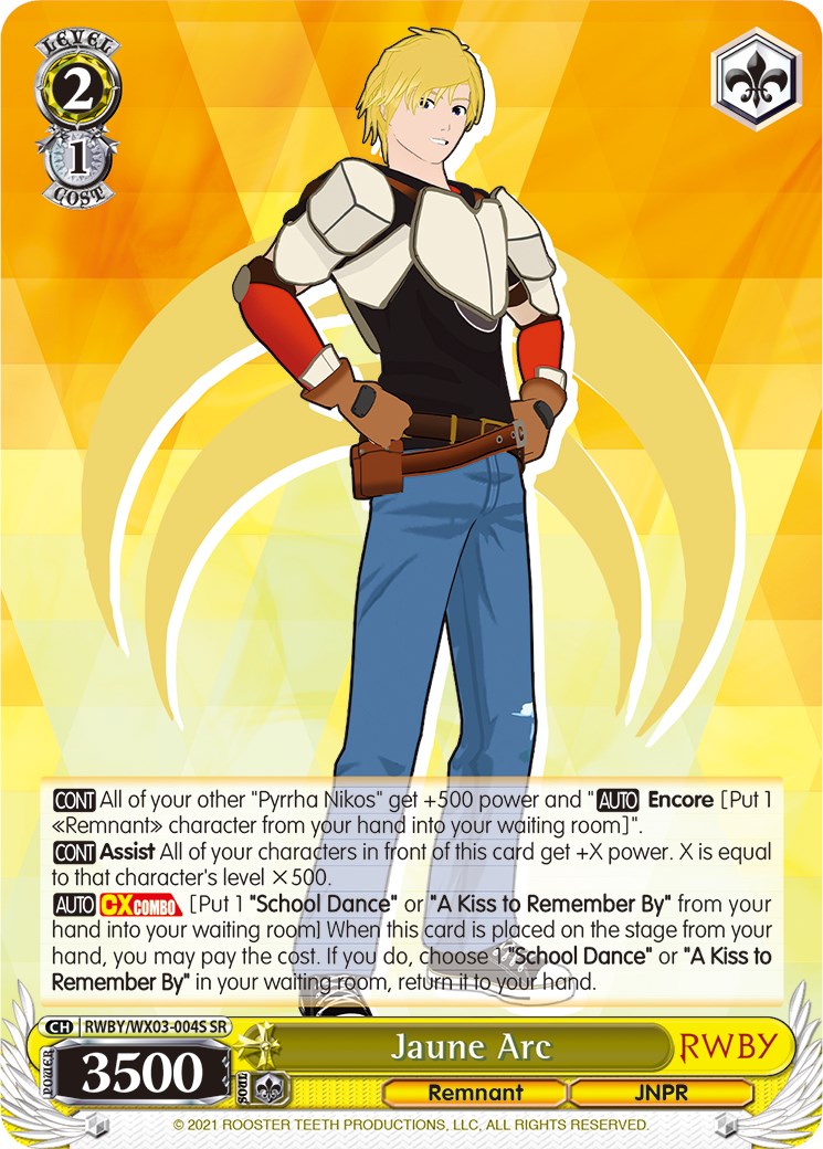 Jaune Arc (RWBY/WX03-004S SR) [RWBY] | Cracking-Singles