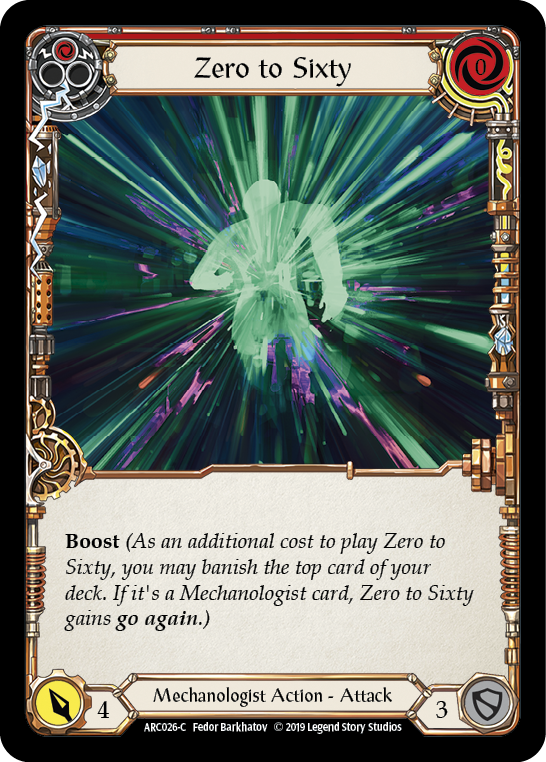 Zero to Sixty (Red) [ARC026-C] (Arcane Rising)  1st Edition Normal | Cracking-Singles