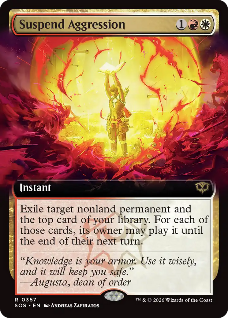Suspend Aggression (Extended Art) [Secrets of Strixhaven] | Cracking-Singles