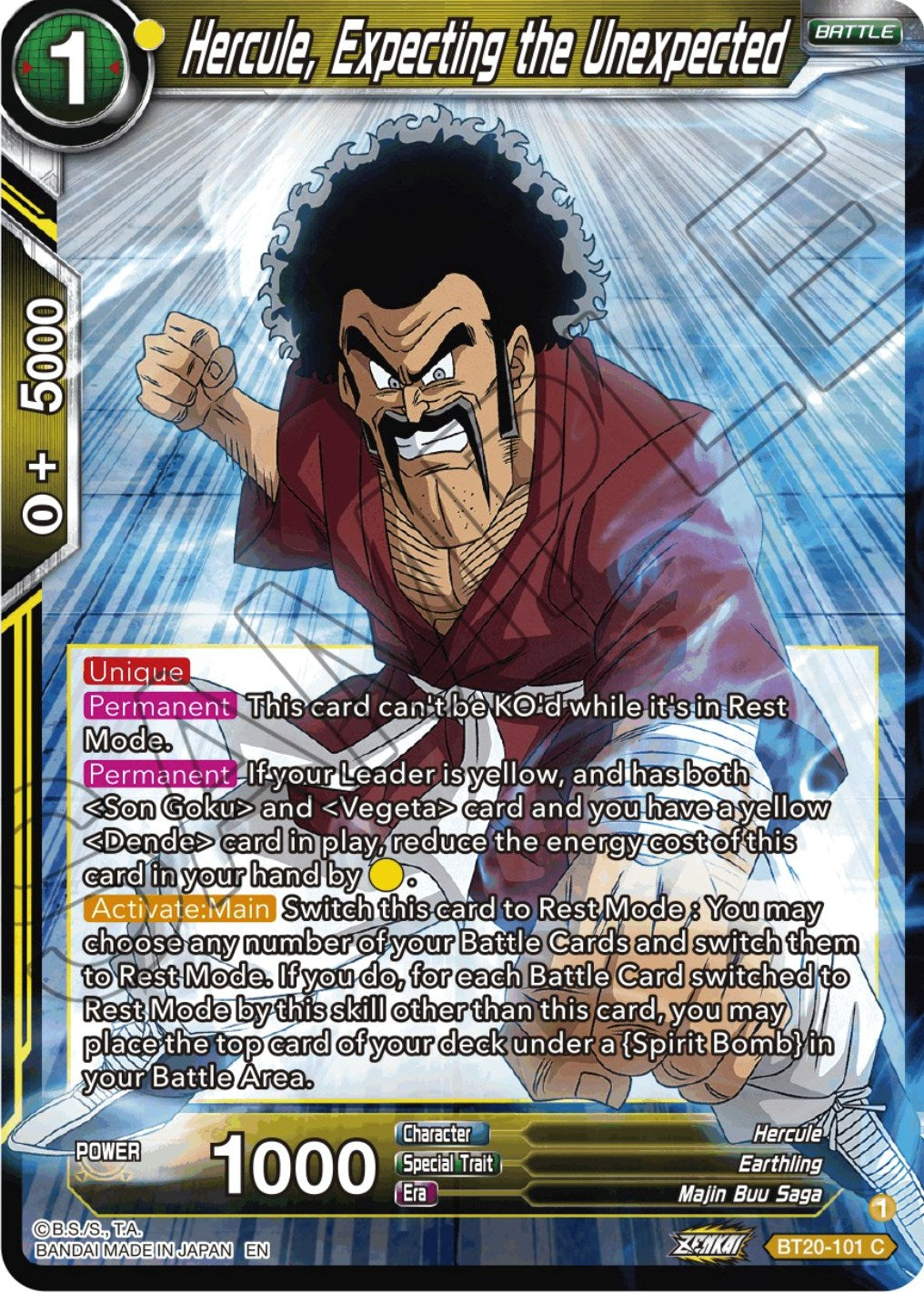 Hercule, Expecting the Unexpected (BT20-101) [Power Absorbed] | Cracking-Singles