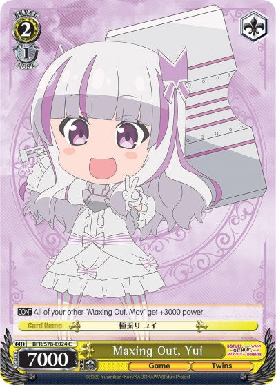Maxing Out,Yui (BFR/S78-E024 C) [BOFURI: I Don't Want to Get Hurt, so I'll Max Out My Defense] | Cracking-Singles