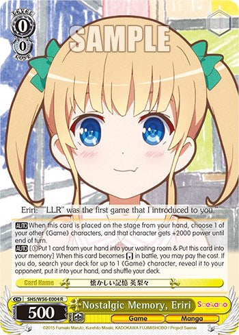 Nostalgic Memory, Eriri [Saekano: How to Raise a Boring Girlfriend] | Cracking-Singles