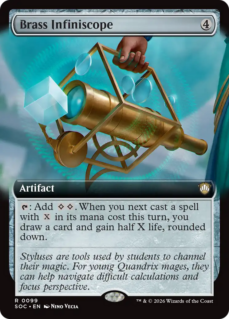 Brass Infiniscope (Extended Art) [Secrets of Strixhaven Commander] | Cracking-Singles