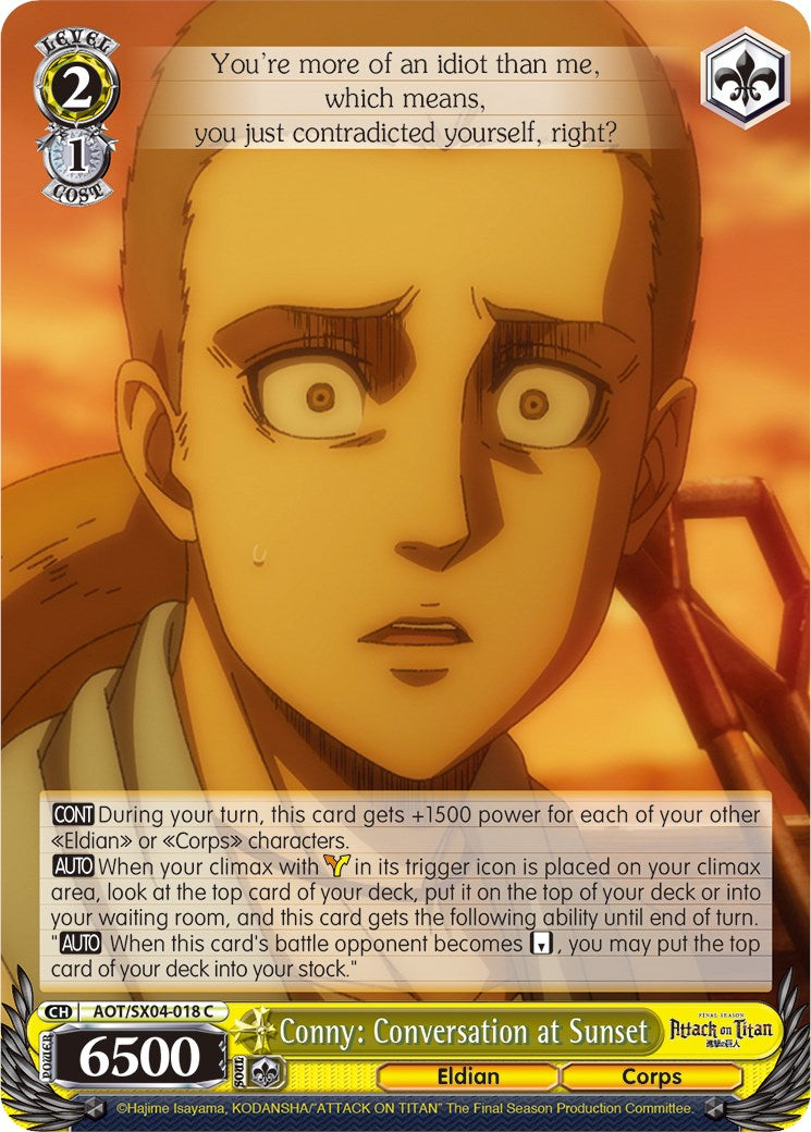 Conny: Conversation at Sunset [Attack On Titan: Final Season] | Cracking-Singles