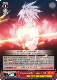 "Declaration of War" Lancer of Red (APO/S53-TE03S SR) [Fate/Apocrypha] | Cracking-Singles