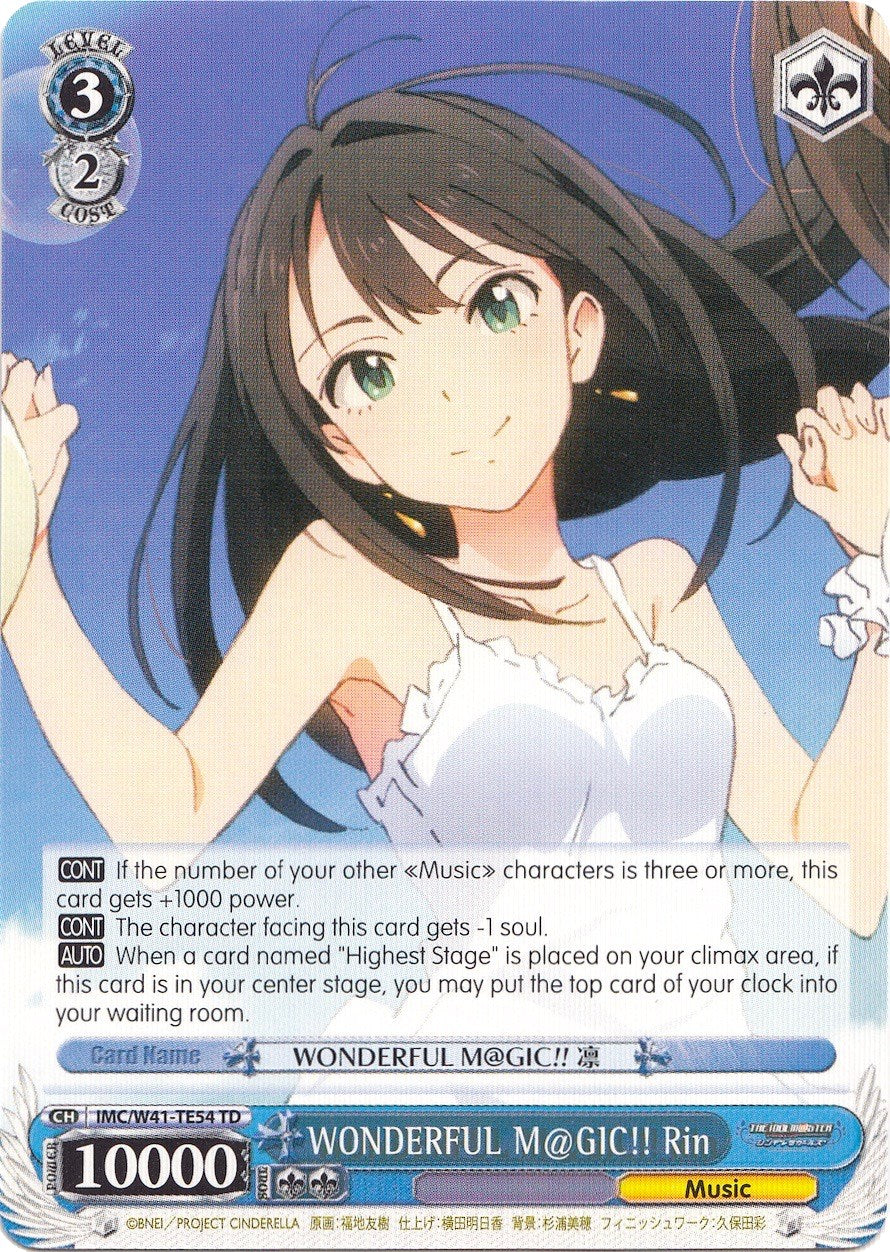 WONDERFUL M@GIC!! Rin (IMC/W41-TE54 TD) [The iDOLM@STER Cinderella Girls] | Cracking-Singles