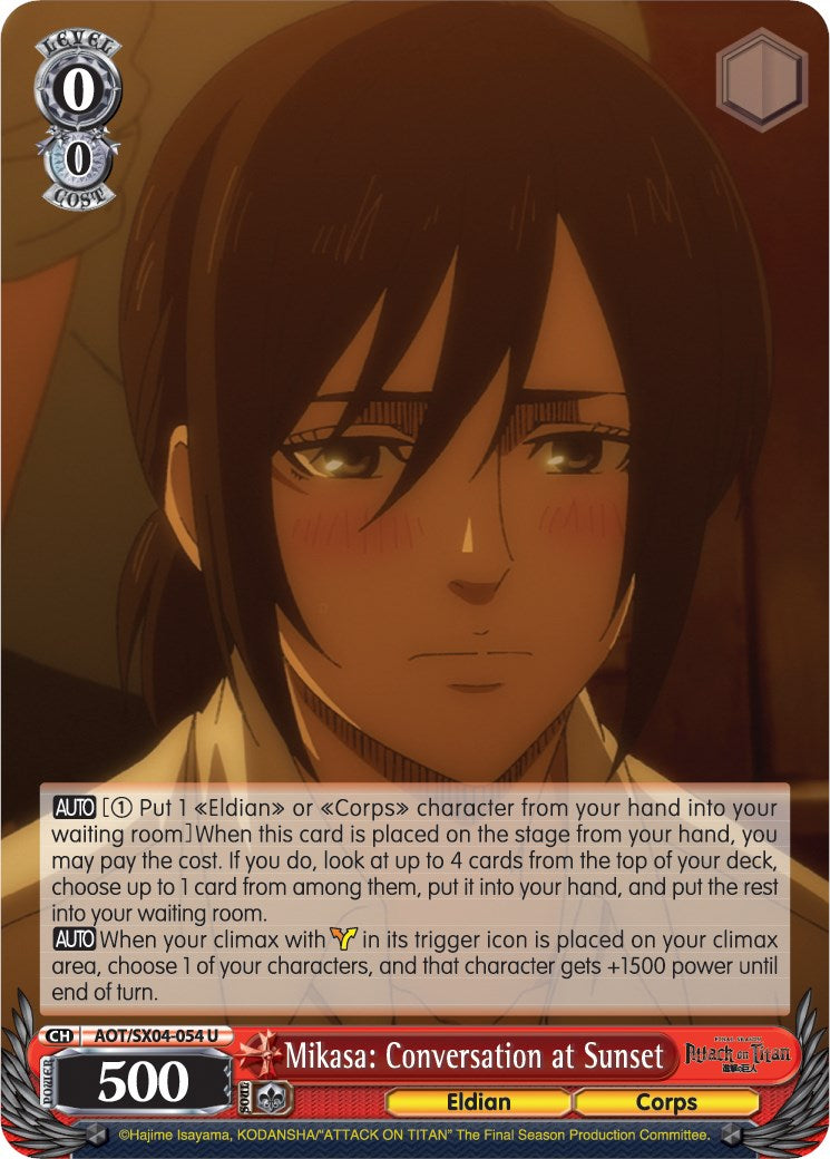 Mikasa: Conversation at Sunset [Attack On Titan: Final Season] | Cracking-Singles