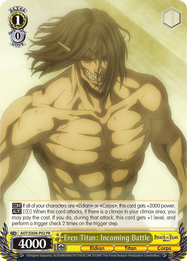 Eren Titan: Incoming Battle (Foil) [Attack On Titan: Final Season] | Cracking-Singles