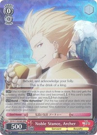 Noble Stance, Archer (FZ/S17-E058R RRR) [Fate/Zero] | Cracking-Singles