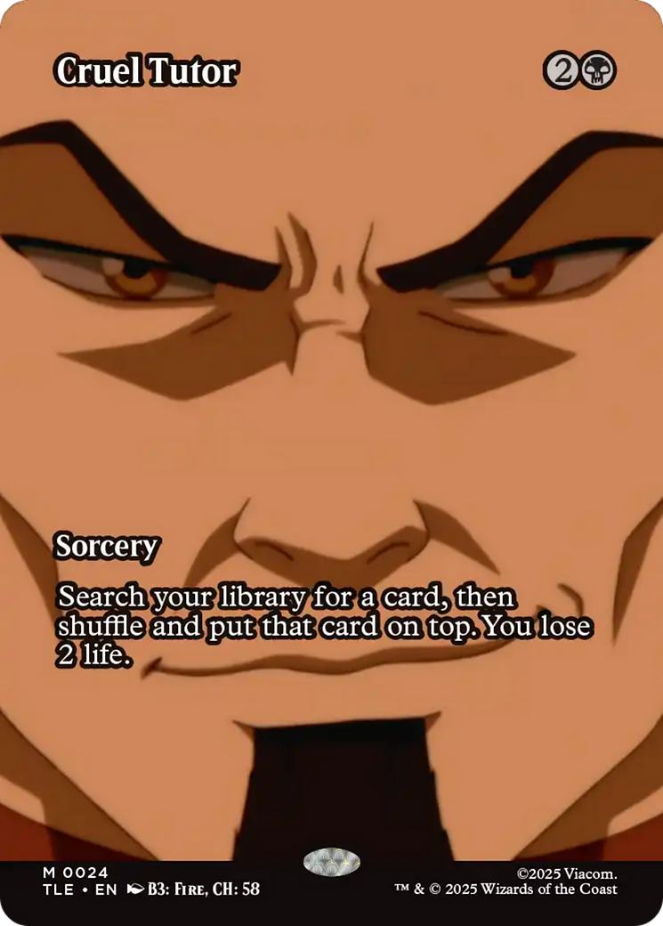 Cruel Tutor (Borderless) [Avatar: The Last Airbender: Eternal-Legal] | Cracking-Singles