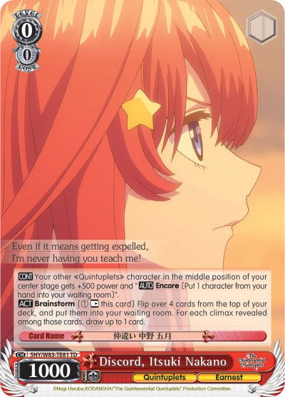 Discord, Itsuki Nakano (5HY/W83-TE81 TD) [The Quintessential Quintuplets] | Cracking-Singles