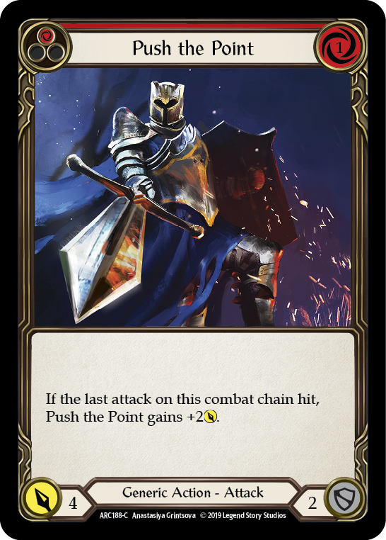 Push the Point (Red) [ARC188-C] (Arcane Rising)  1st Edition Rainbow Foil | Cracking-Singles