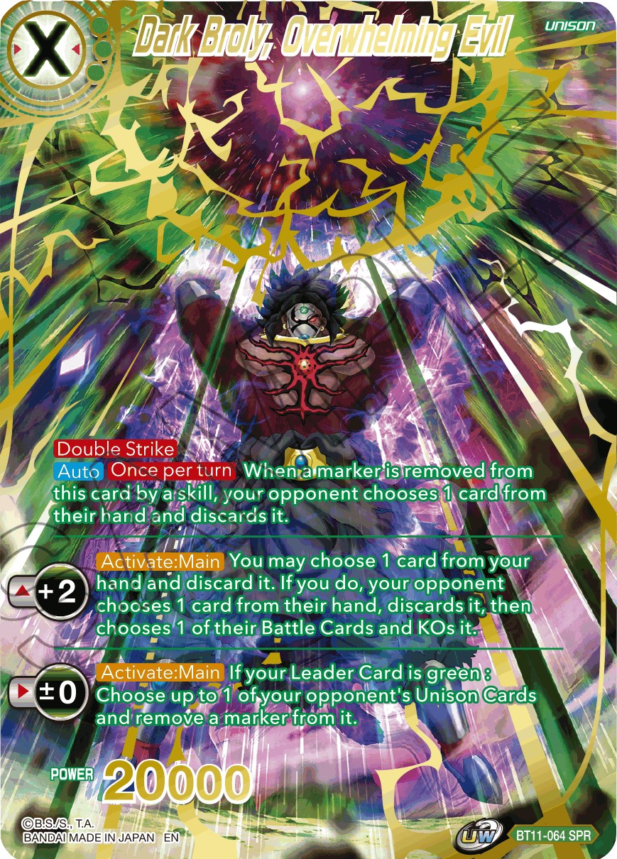Dark Broly, Overwhelming Evil (SPR) (BT11-064) [Vermilion Bloodline] | Cracking-Singles