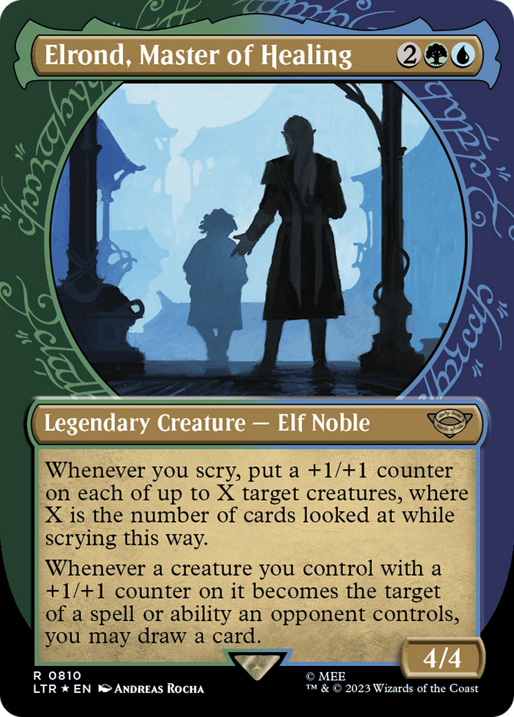 Elrond, Master of Healing (Showcase) (Surge Foil) [The Lord of the Rings: Tales of Middle-Earth] | Cracking-Singles