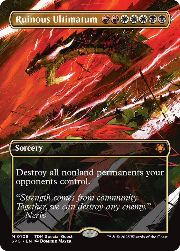 Ruinous Ultimatum (Borderless) [Tarkir: Dragonstorm Special Guests] | Cracking-Singles