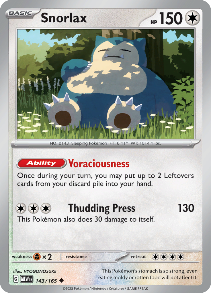 Snorlax (143/165) [Scarlet & Violet 151] | Cracking-Singles
