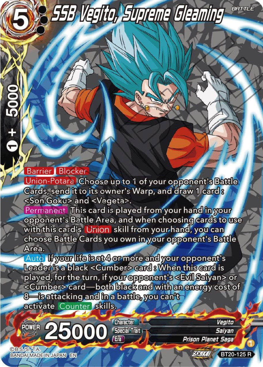 SSB Vegito, Supreme Gleaming (Silver Foil) (BT20-125) [Power Absorbed] | Cracking-Singles