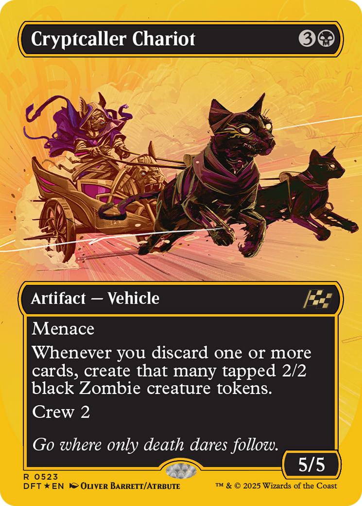 Cryptcaller Chariot (Borderless) (First-Place Foil) [Aetherdrift] | Cracking-Singles