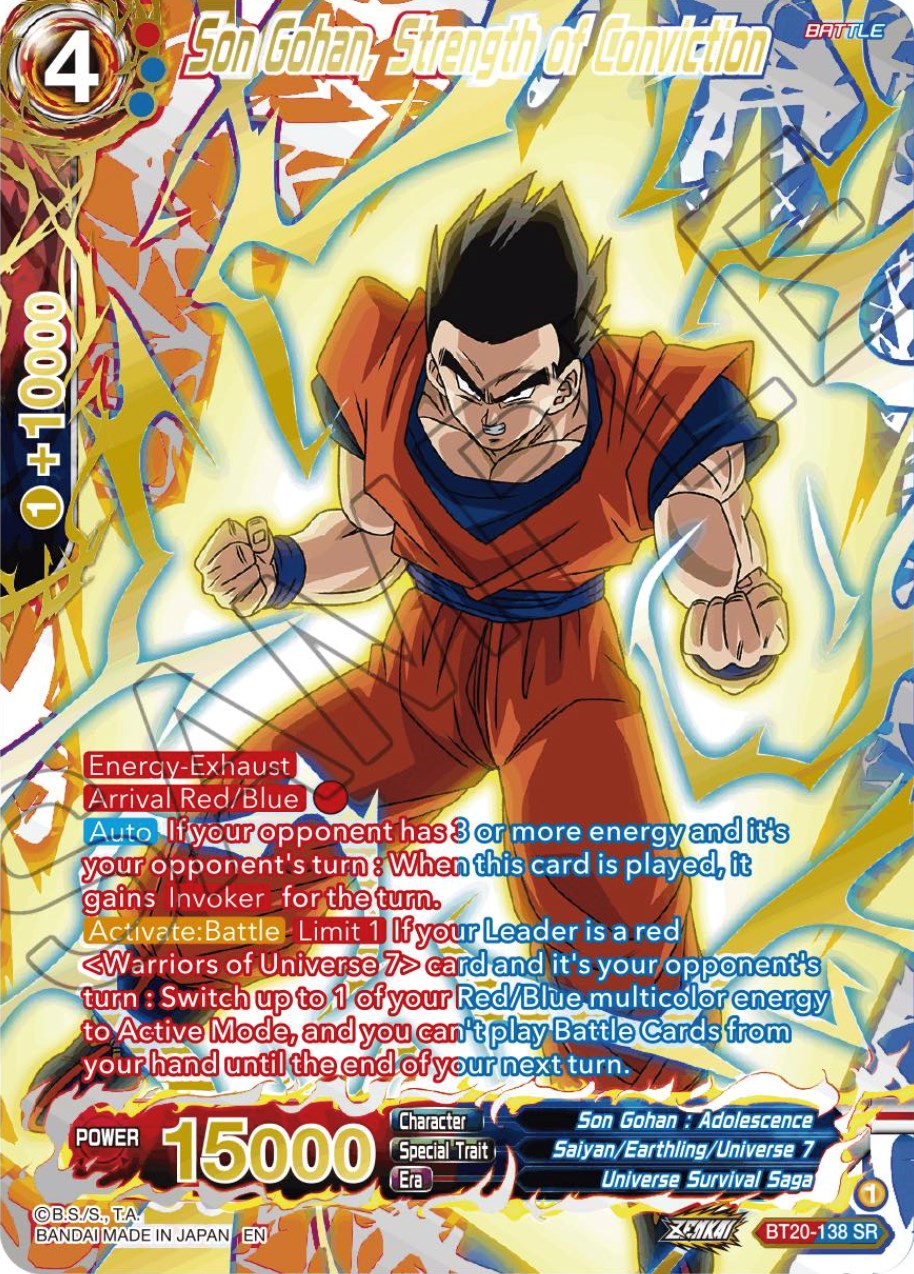 Son Gohan, Strength of Conviction (Gold-Stamped) (BT20-138) [Power Absorbed] | Cracking-Singles