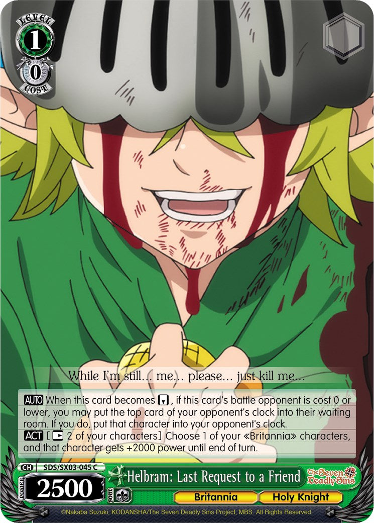 Helbram: Last Request to a Friend (SDS/SX03-045 C) [The Seven Deadly Sins] | Cracking-Singles
