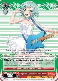 "Important Opportunity" Hina Hikawa (BD/W63-E061 C) [BanG Dream! Girls Band Party! Vol.2] | Cracking-Singles