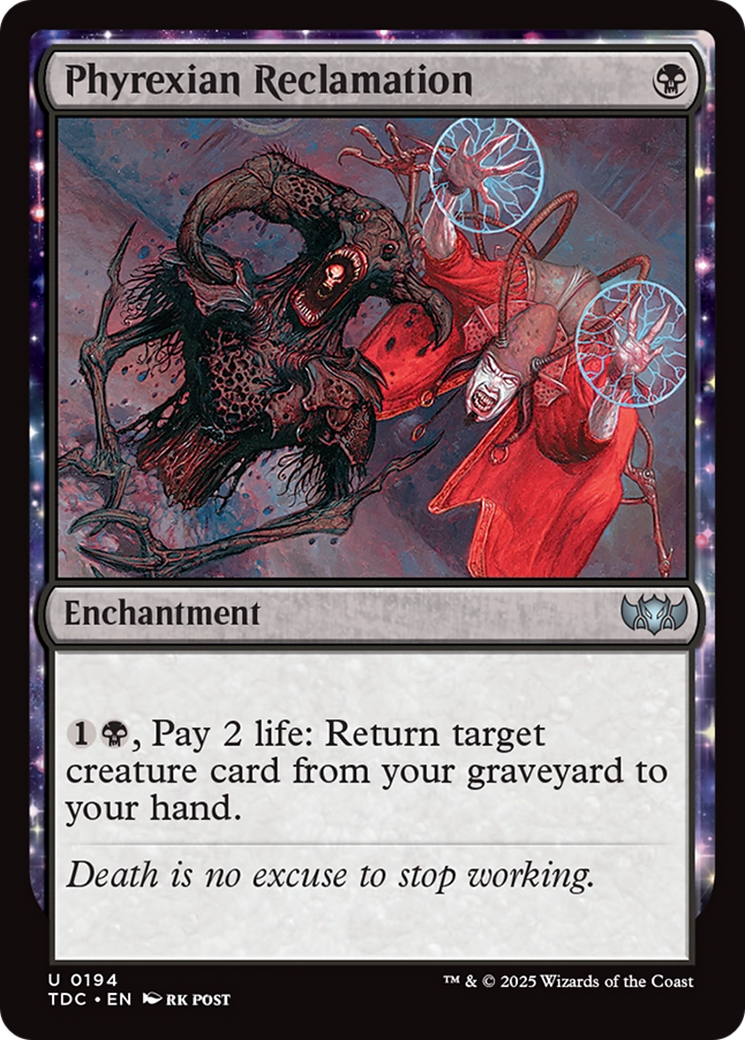 Phyrexian Reclamation [Tarkir: Dragonstorm Commander] | Cracking-Singles
