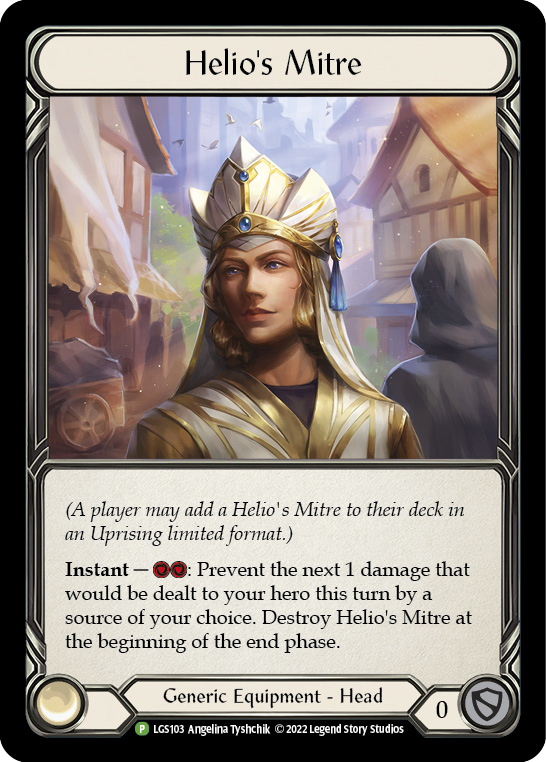 Helio's Mitre [LGS103] (Promo)  Rainbow Foil | Cracking-Singles