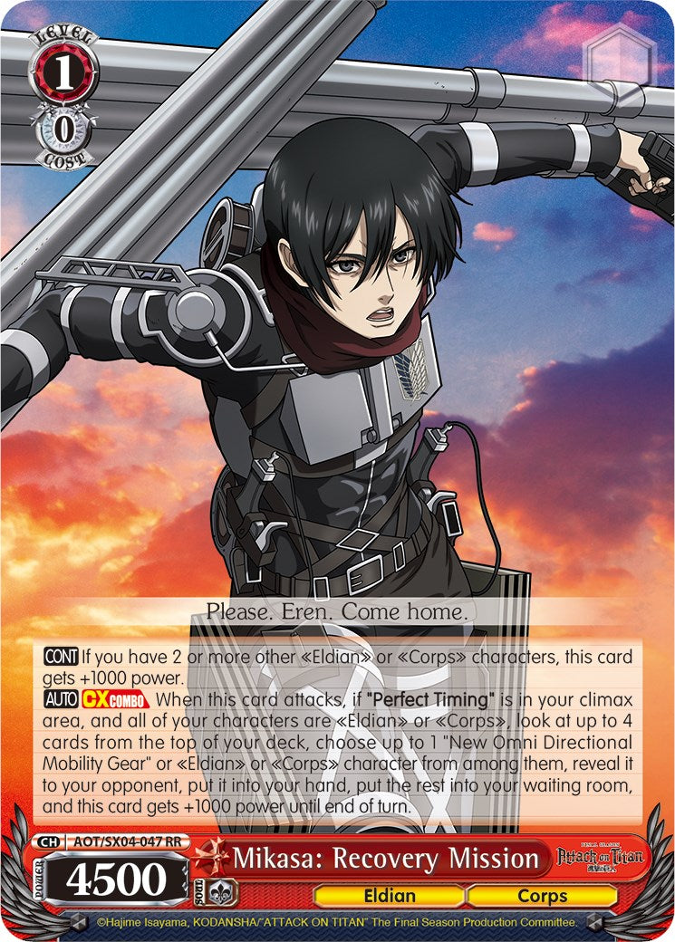 Mikasa: Recovery Mission [Attack On Titan: Final Season] | Cracking-Singles
