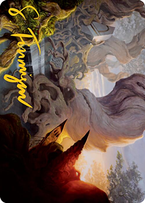 Yavimaya, Cradle of Growth Art Card (Gold-Stamped Signature) [Modern Horizons 2 Art Series] | Cracking-Singles