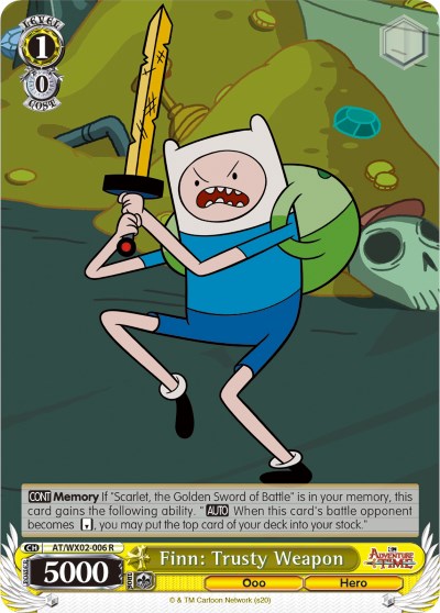 Finn: Trusty Weapon (AT/WX02-006 R) [Adventure Time] | Cracking-Singles