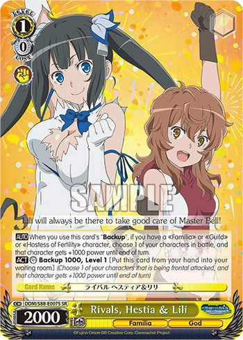 Rivals, Hestia & Lili (DDM/S88-E007R SR) [Is it Wrong to Try to Pick Up Girls in a Dungeon?] | Cracking-Singles