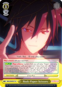 Rock-Paper-Scissors (NGL/S58-E017 U) [No Game No Life] | Cracking-Singles