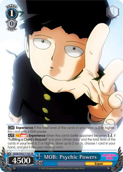 MOB: Psychic Powers (MOB/SX02-T16S SR) [Mob Psycho 100] | Cracking-Singles