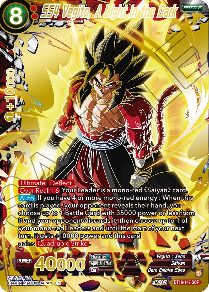 SS4 Vegito, A Light in the Dark (BT18-147) [Dawn of the Z-Legends] | Cracking-Singles