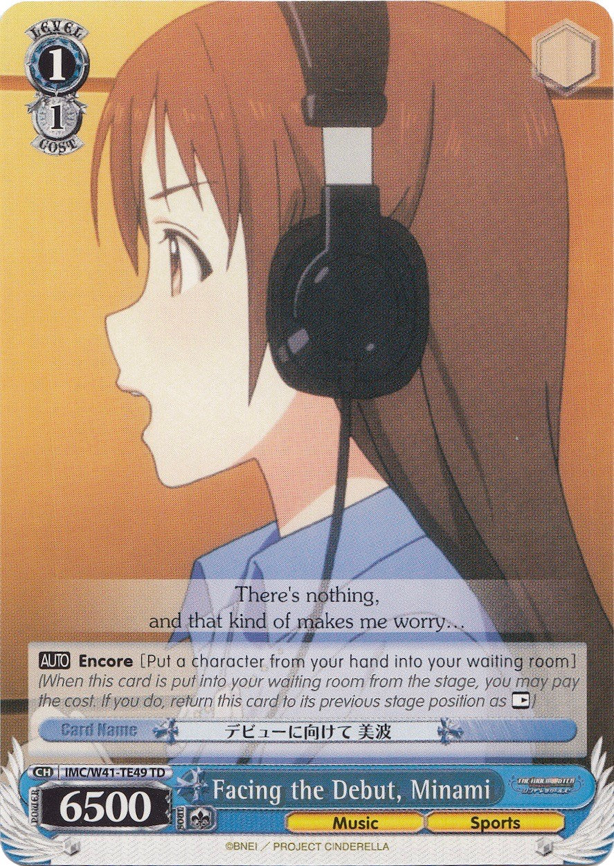 Facing the Debut, Minami (IMC/W41-TE49 TD) [The iDOLM@STER Cinderella Girls] | Cracking-Singles